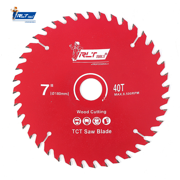 RLT Tools 7'' 180mm Professional Tungsten Carbide Tipped TCT Circular Saw Blade For Fast Cutting Aluminium Steel Pipe Profile